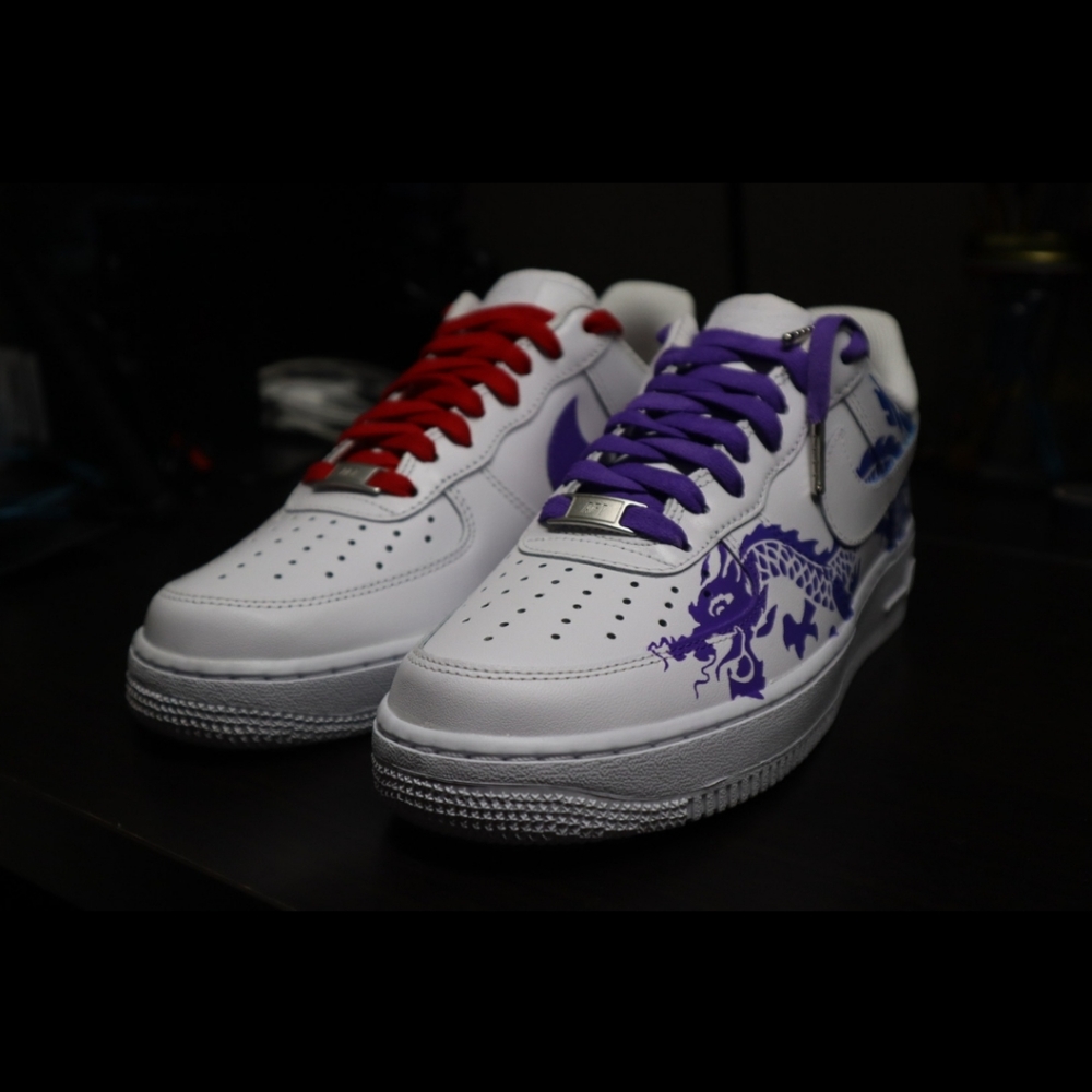 Nike Air force 1s Dragon Custom - Picture 2 of 6